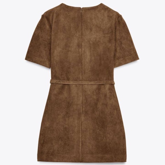 Zara Suede Dress Short Sleeve 4344/157 - Picture 3 of 3
